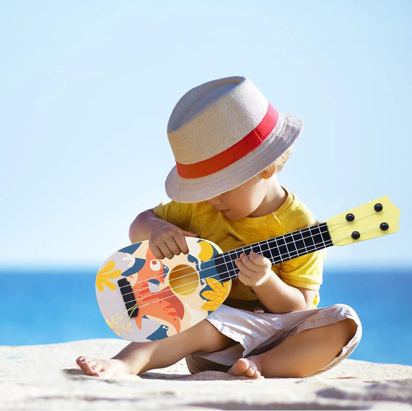 Musical Instruments Toys for Girls 3 6 Years, 17in Kids Toy Cute Dinosaur Guitar Learning Educational Toys for Toddler Kid Girls Children Age 4 5 6 7 8 9 10 Year Old