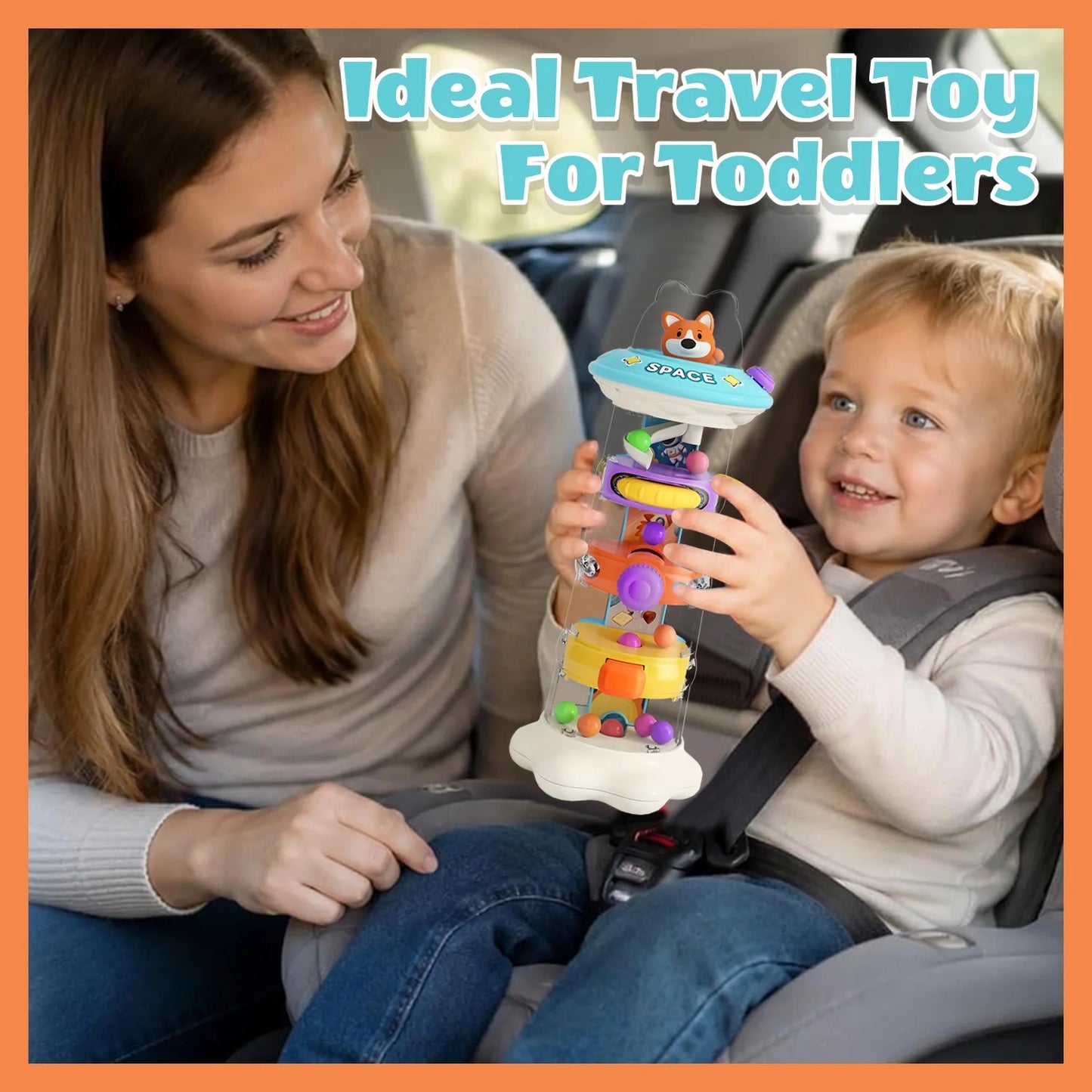 Montessori Learning Toys for 2 3 4 Years Old, Travel Sensory Toys for Toddlers 1-3, Learning Fine Motor Skills, Christmas Birthday Gifts