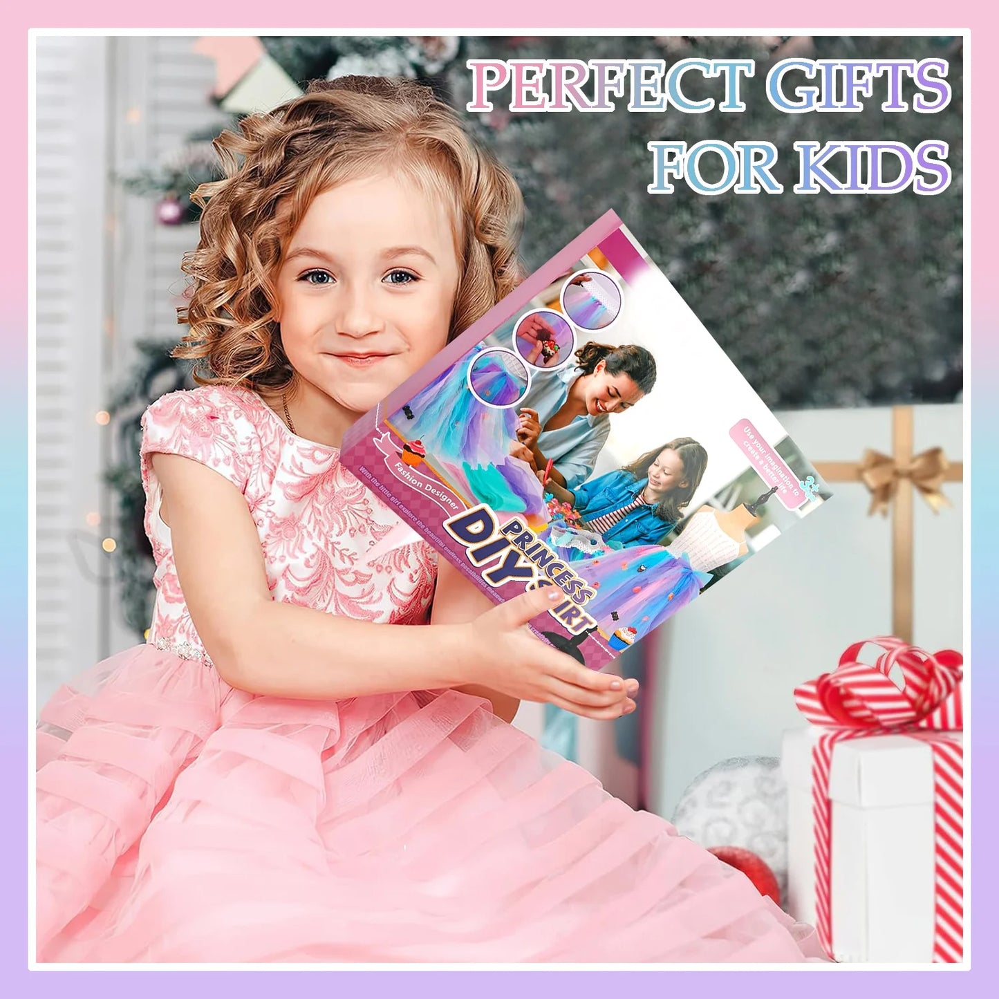 Arts and Crafts for Kids, Princess Girls Dress Crafts Kit, Girl Toys Ages 3 4 5 6 7 8 9 10 11 12 Year Old Christmas Birthday Gifts