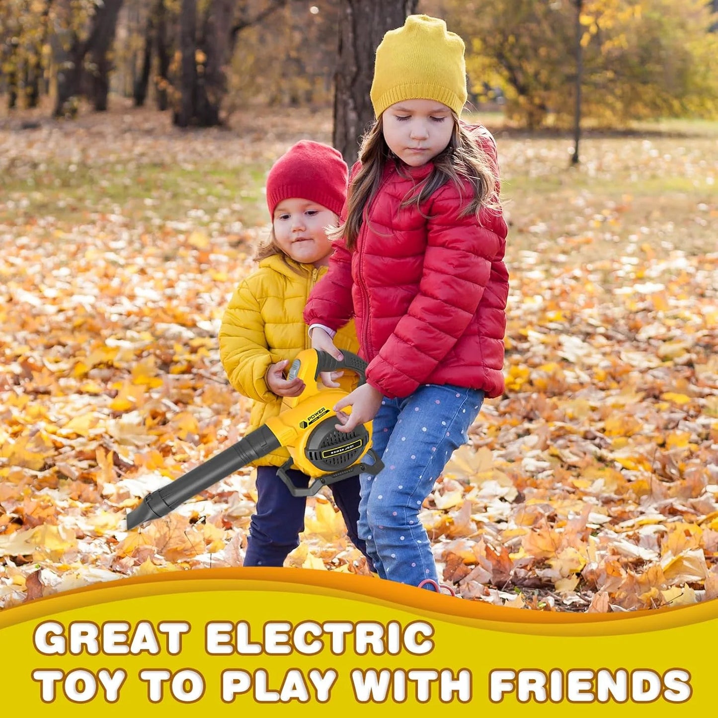 Leaf Blower Toy Tool Pretend Play, Outside Construction Toys, Outdoor Preschool Gardening Kids Tool Set Gift for 3 4 5 6 Boys and Girls(No wind blowing)