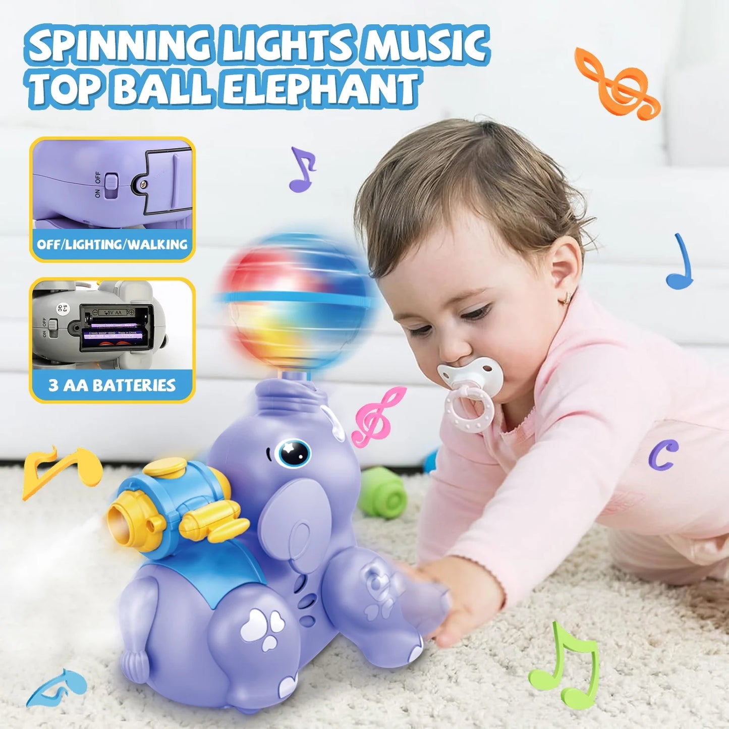 Baby Toys 6-12 Months, Baby Learn Walk Crawling Toys, Baby Toys for 12-24 Months for Girls Boys Gifts