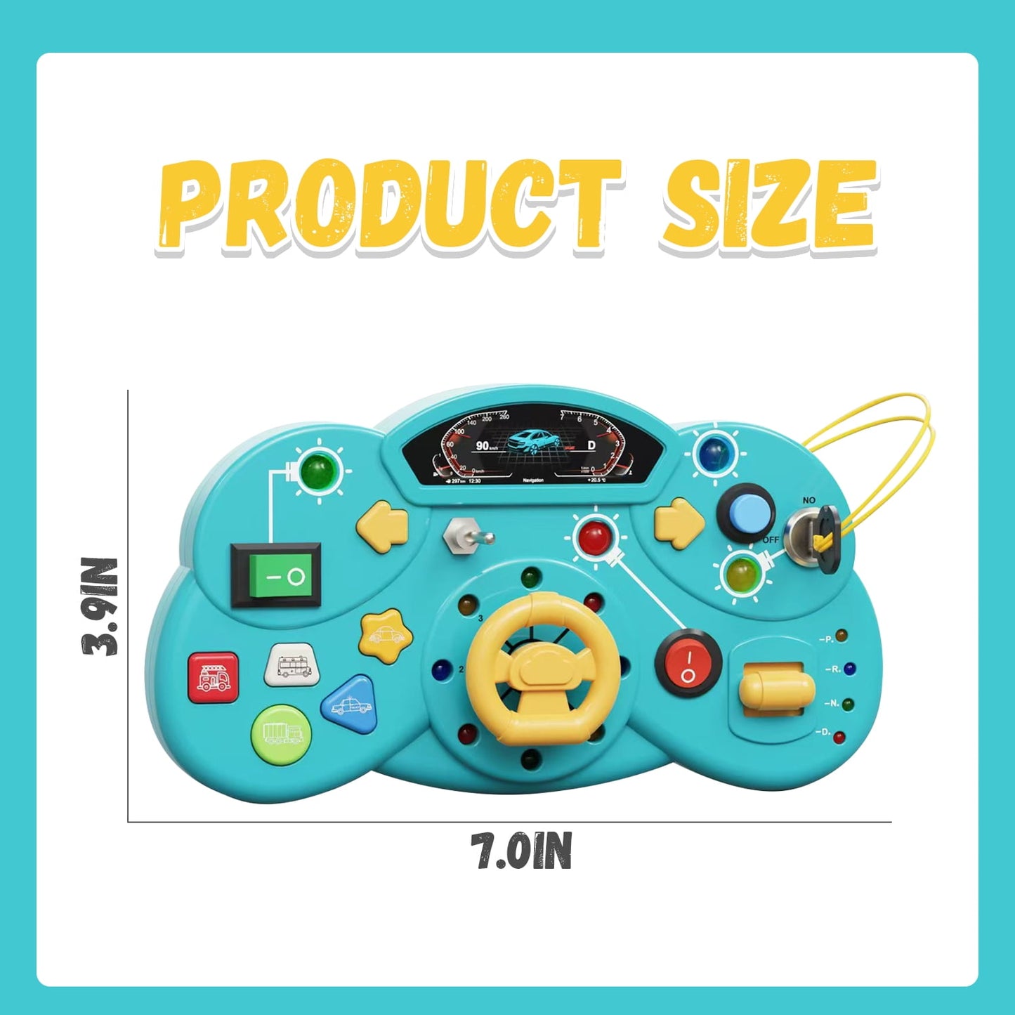 Toys for 1 2 3 Year Old Boys Girls, Early Education Busy Board, Learning Toys for Toddlers 1-3, Birthday Gifts Toys for 1+ Year Old Girls Boys