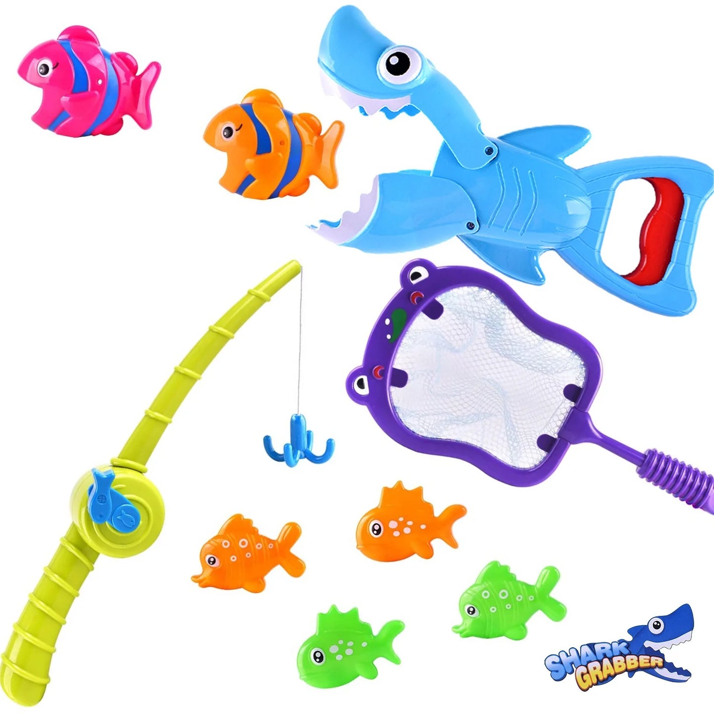 Bath Toys for Boys 3-6 Years,Bath Toys for Kids,Shark Grabber with Fishing Toys,Sensory Toys for Autistic Kids
