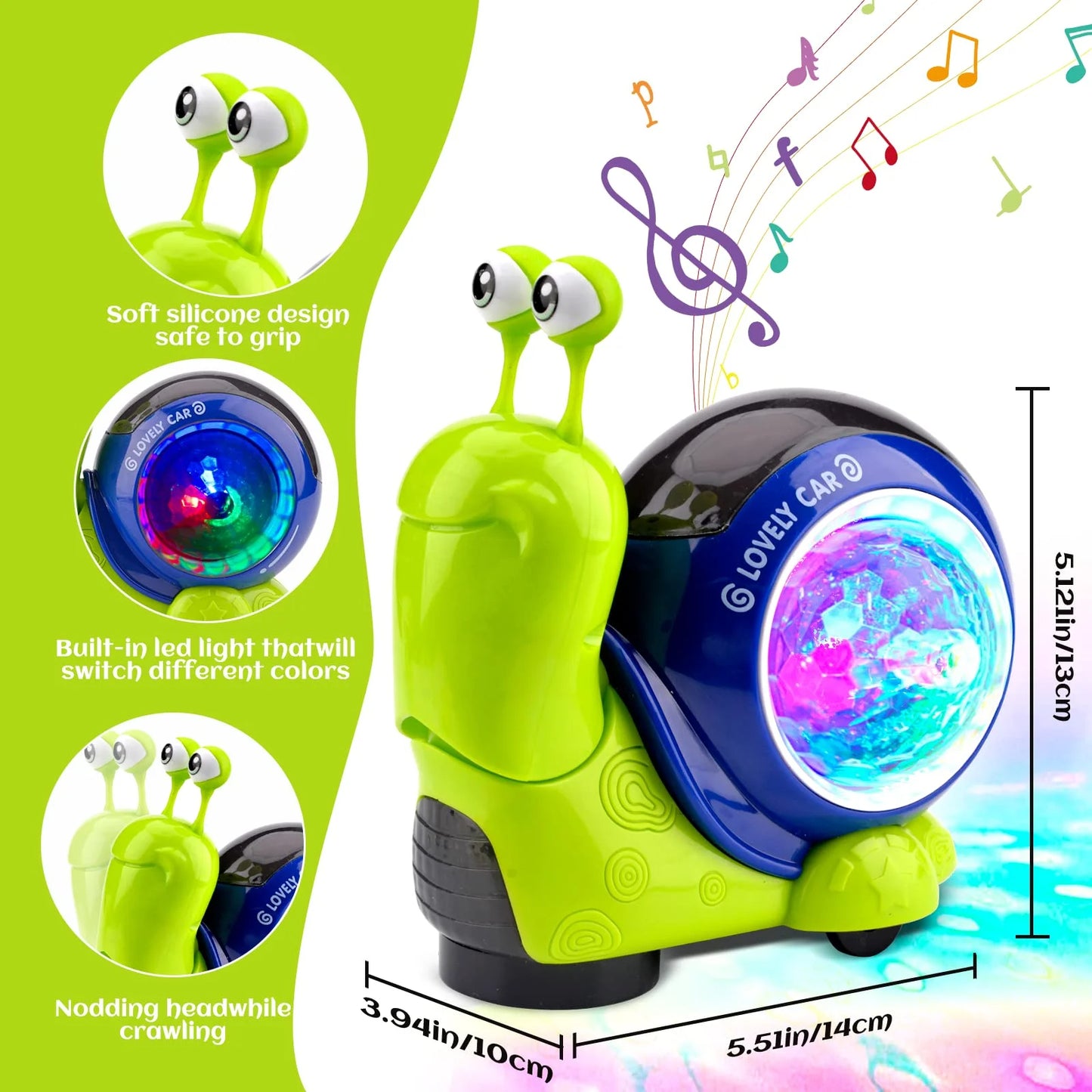 Baby Toys 6-12 Months,Musical Crab Crawling Toys, Light & Sound, Kids Educational Learning Toys, Baby Toys for 12-24 Months