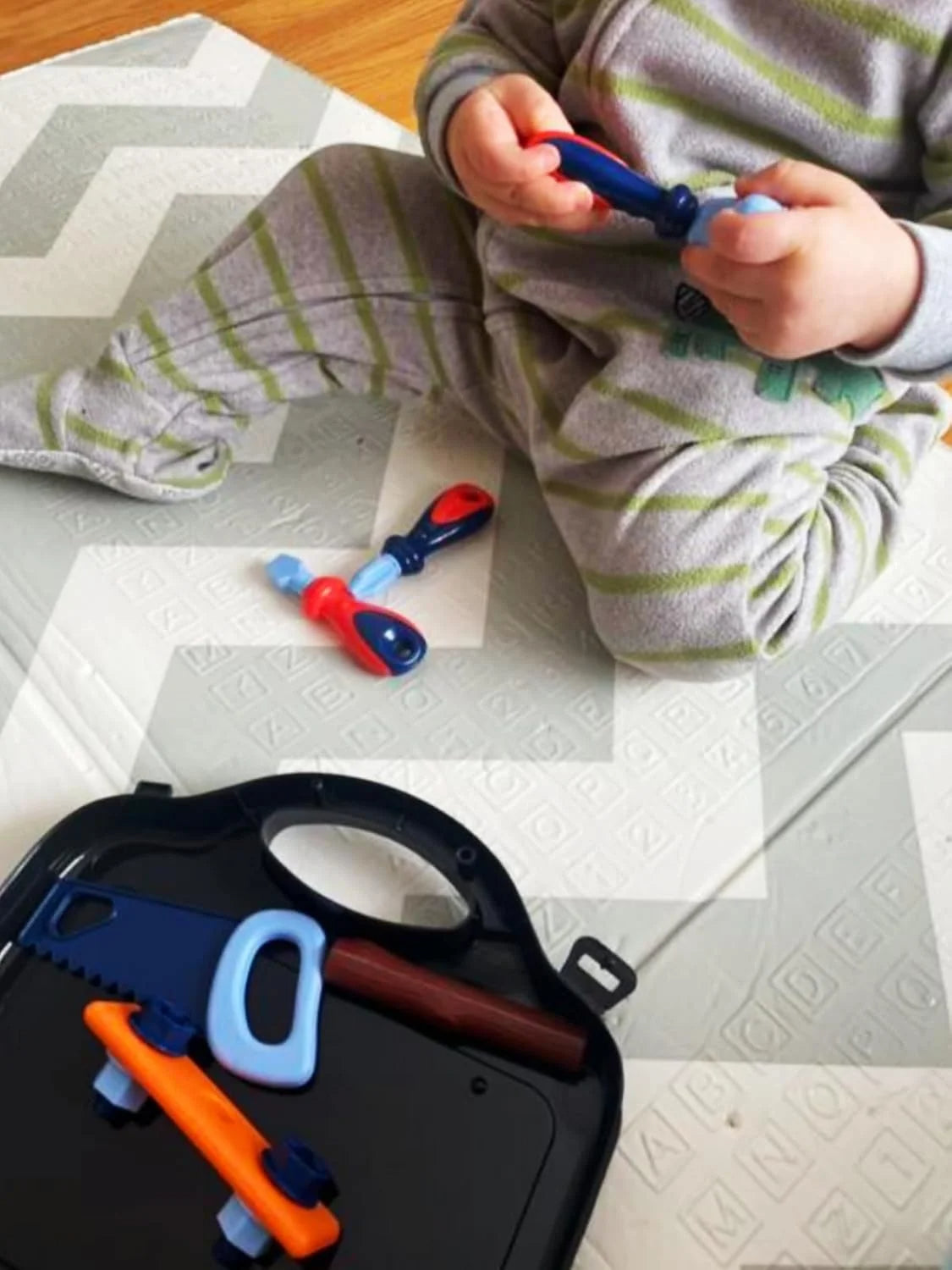 Toddler Tool Set - 11 pc Kids Tool Set with Box, Pretend Play Toys for Kids Ages 3-6, Perfect for Christmas & Birthday Gifts