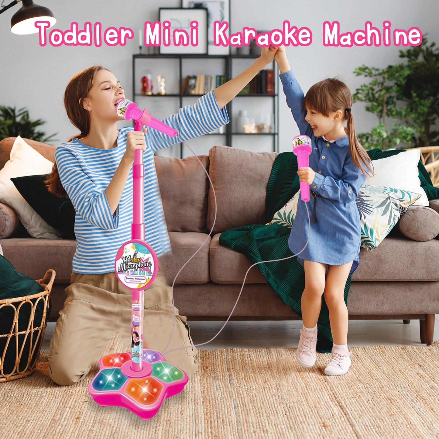Karaoke Microphone for Kids, Toys for Girls 3-6 Year Old, Kids Microphone Girls Toys,Birthday Gifts for 3 4 5 6 7 8 Years Old Girls Boys
