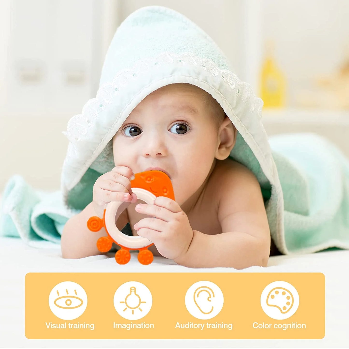 Baby Toys, 17 Pcs Baby Rattles Toys Teething Toys for Babies 12-18 Months, Early Development Learning Toy Newborn Toy Baby Boy Girl Birthday Gifts