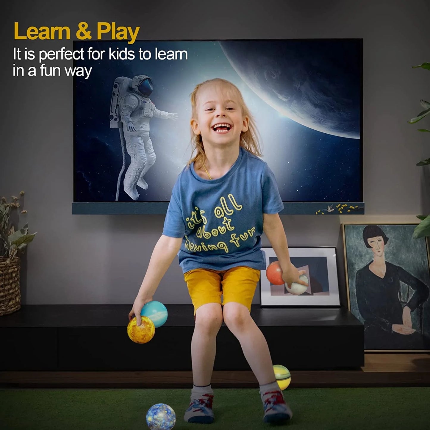 Planets for Kids Solar System Toys, Fun Party Favors Solar Planet Balls Toys for 2 3 4 Year Old Boys,10 Pcs