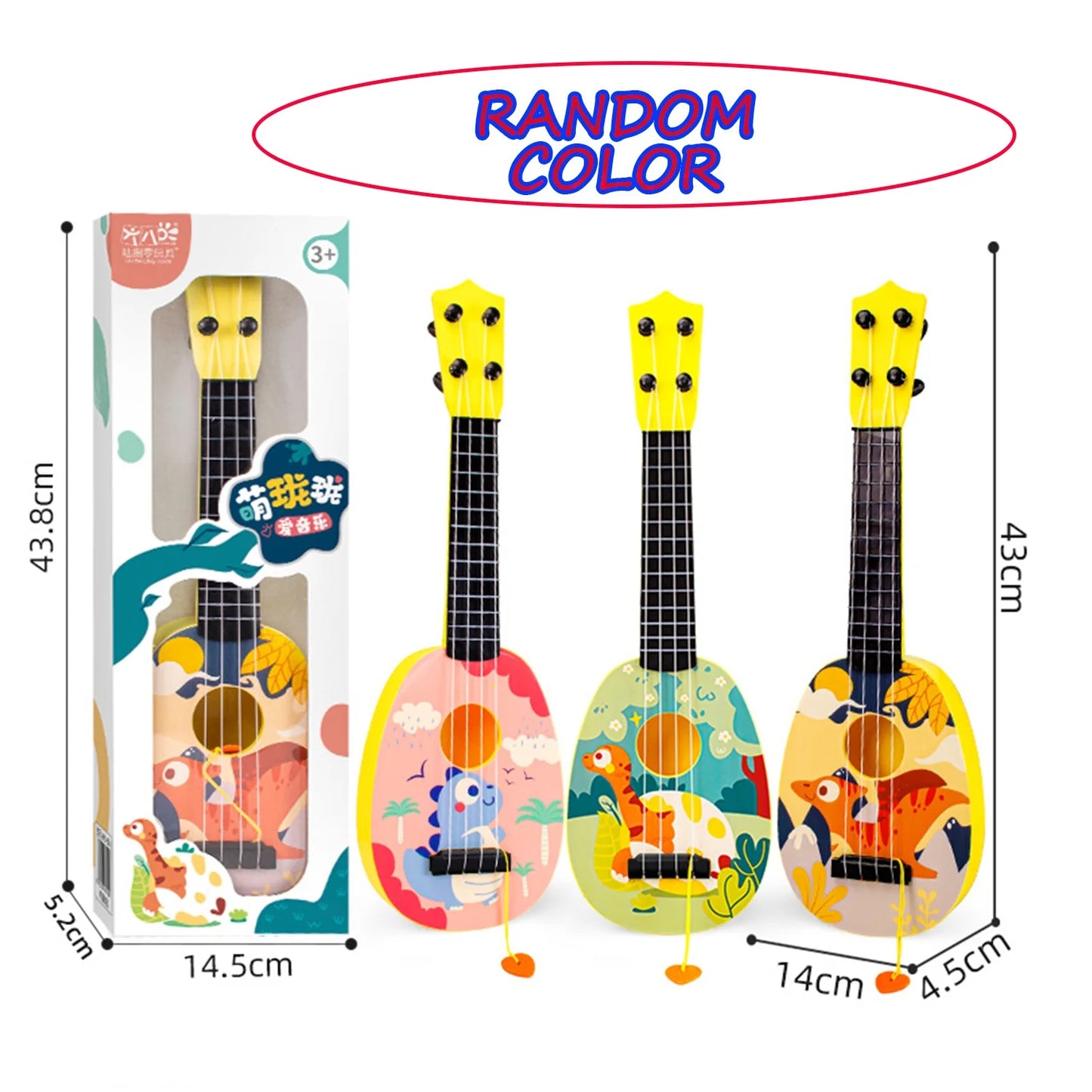 Musical Instruments Toys for Girls 3 6 Years, 17in Kids Toy Cute Dinosaur Guitar Learning Educational Toys for Toddler Kid Girls Children Age 4 5 6 7 8 9 10 Year Old