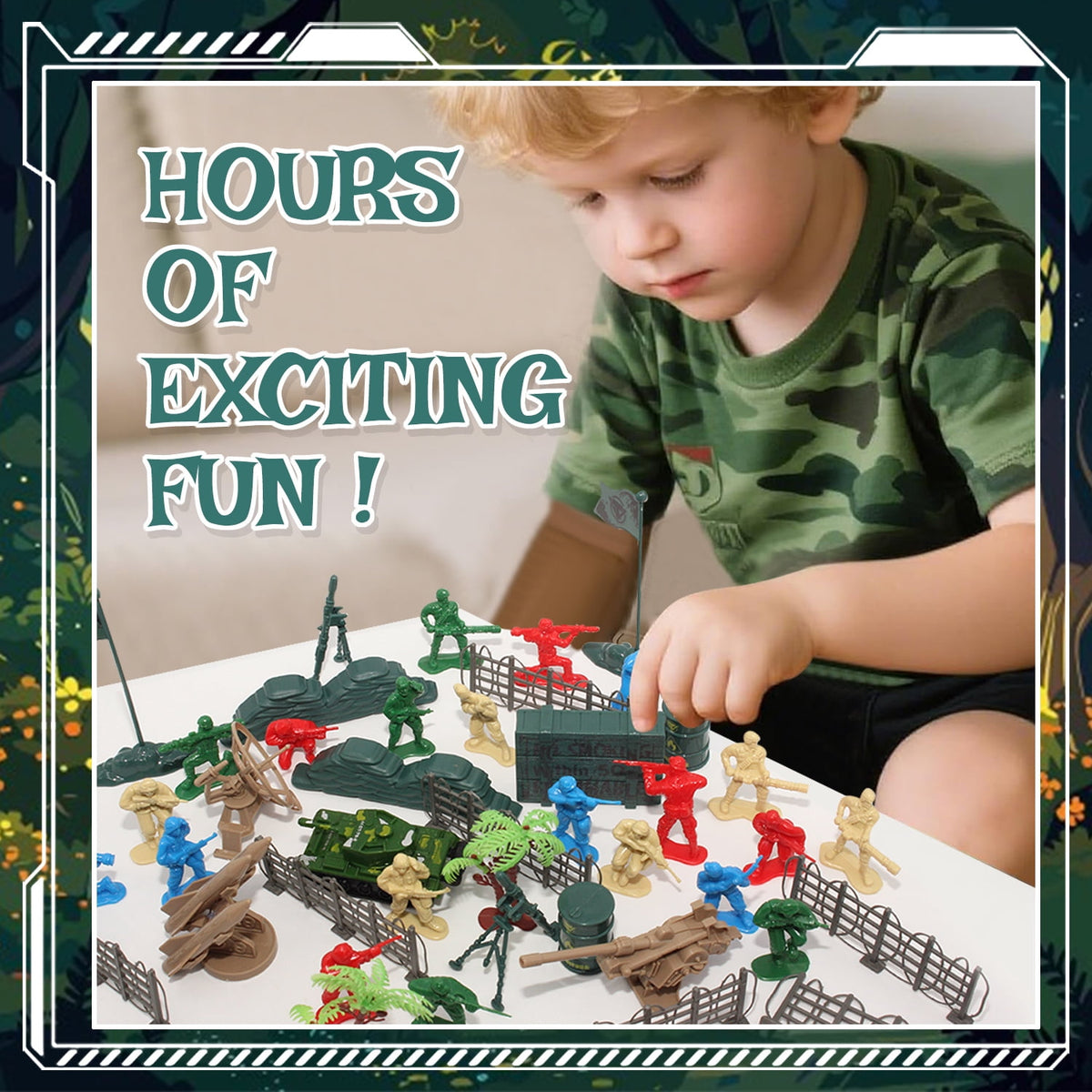 48 Pcs Army Men Toy Soldier Figures, Action Figures for Boys, Military Soldiers Playset Toys for Boys 3-6 Years