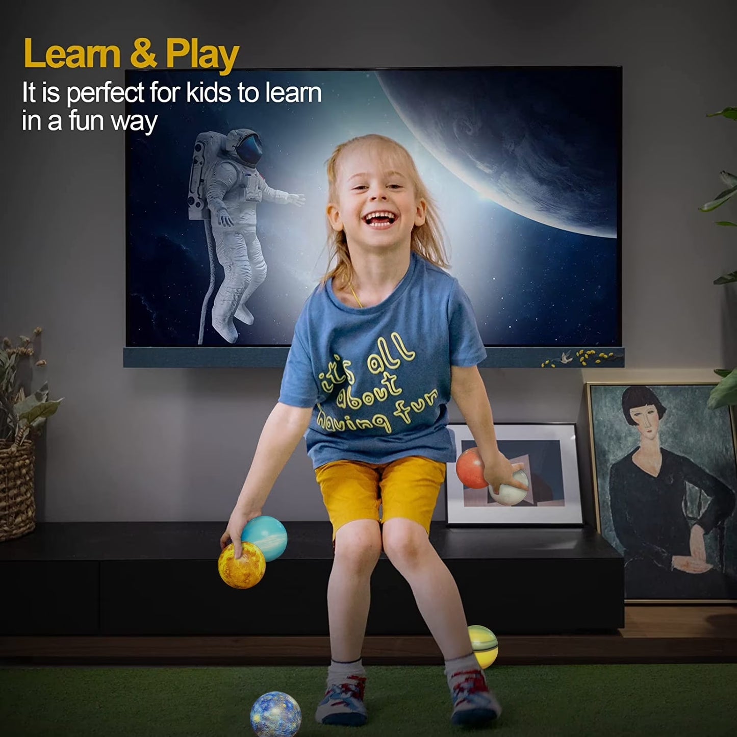 Planets for Kids Solar System Toys, Fun Party Favors Solar Planet Balls Toys for 2 3 4 Year Old Boys,10 Pcs