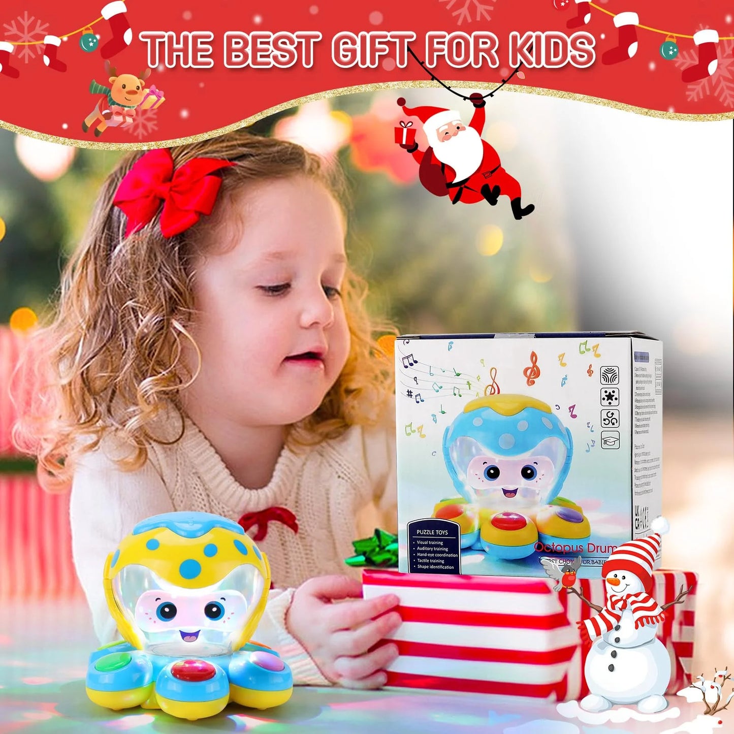 ANTIC DUCK Toddler Toys, Baby Toys 12 Months, Baby Learn Walk Party Crawling Toys, Infant Toys for 1 Year Old Girls Boys Gifts