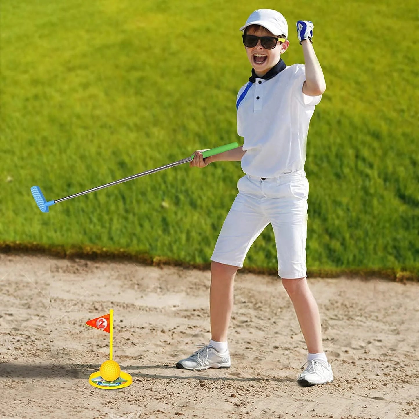 Kids Golf Set, Mini Golf Game for Toddlers, Fun Outdoor Play Set for 3-6 Year Olds, Birthday Christmas Gift for Boys and Girls