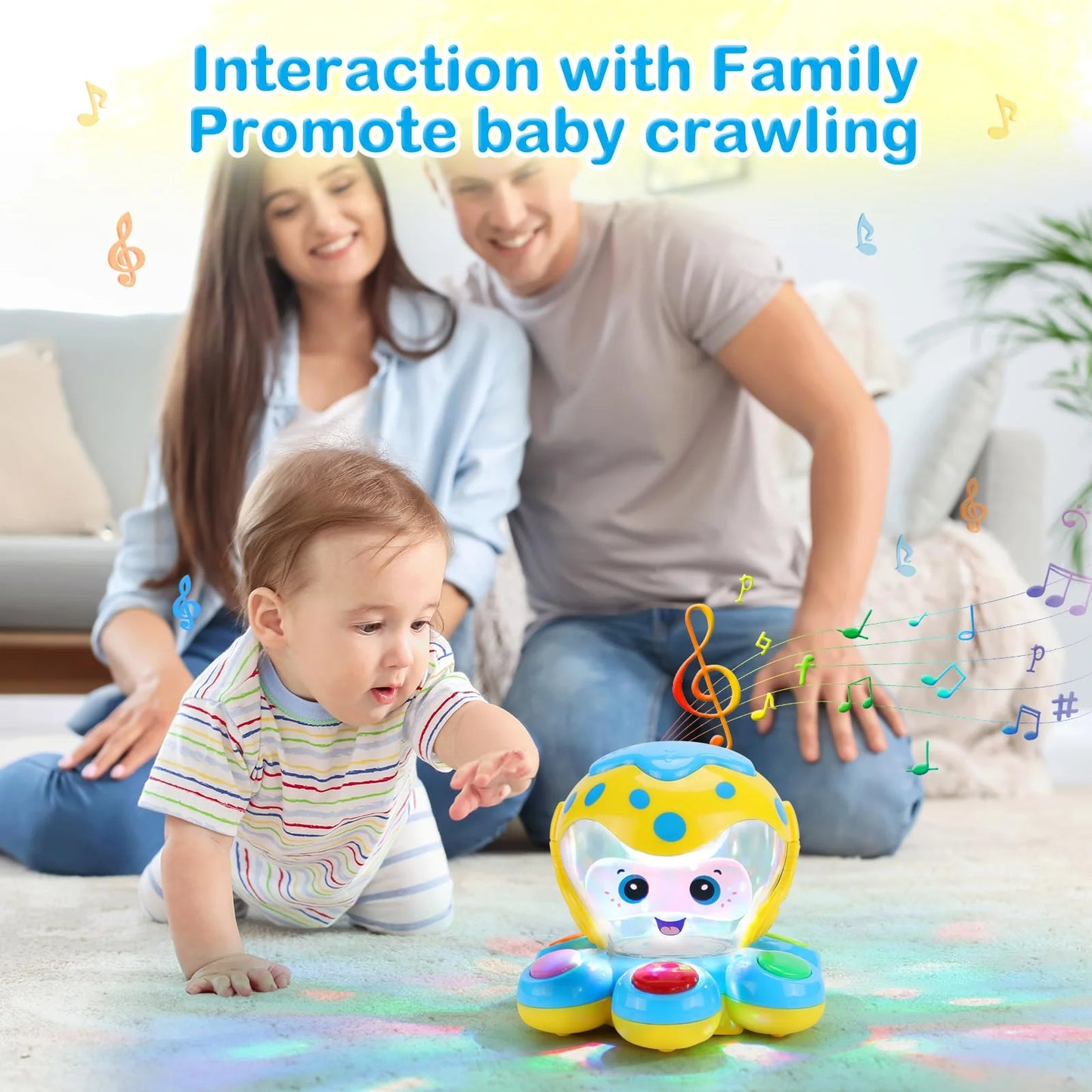 ANTIC DUCK Toddler Toys, Baby Toys 12 Months, Baby Learn Walk Party Crawling Toys, Infant Toys for 1 Year Old Girls Boys Gifts
