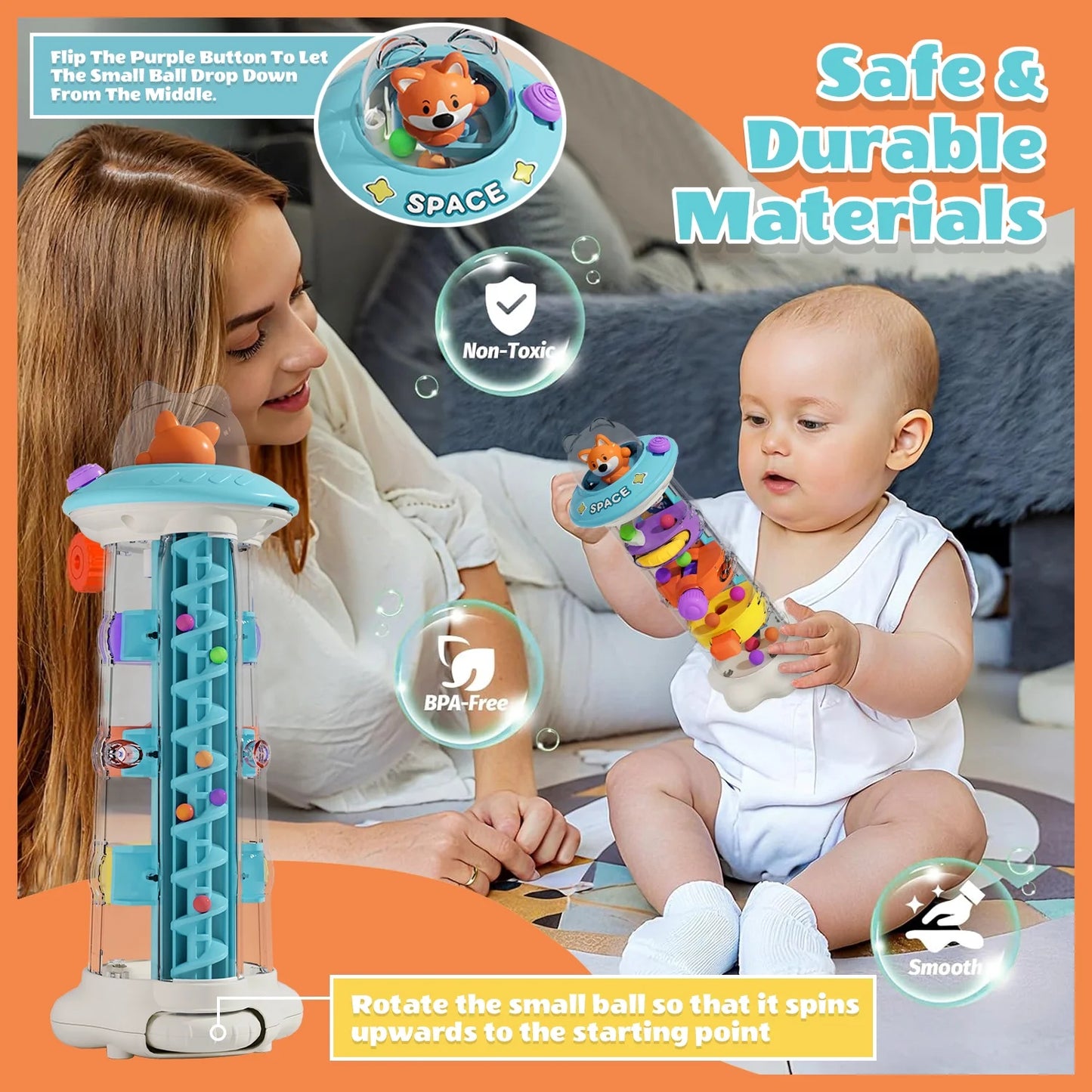 Montessori Learning Toys for 2 3 4 Years Old, Travel Sensory Toys for Toddlers 1-3, Learning Fine Motor Skills, Christmas Birthday Gifts
