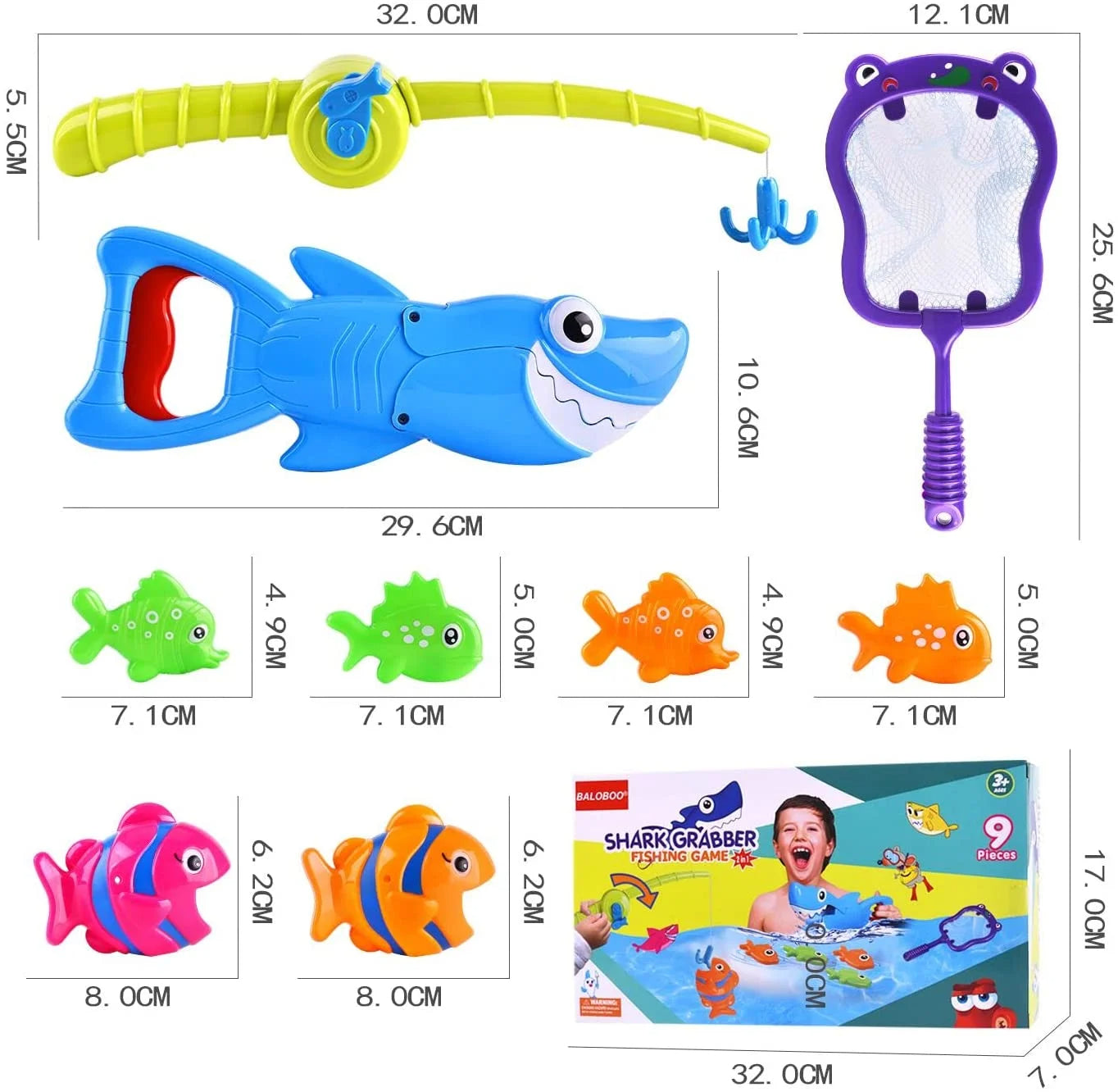Bath Toys for Boys 3-6 Years,Bath Toys for Kids,Shark Grabber with Fishing Toys,Sensory Toys for Autistic Kids