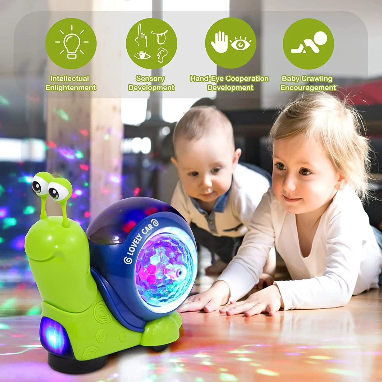 Baby Toys 6-12 Months,Musical Crab Crawling Toys, Light & Sound, Kids Educational Learning Toys, Baby Toys for 12-24 Months