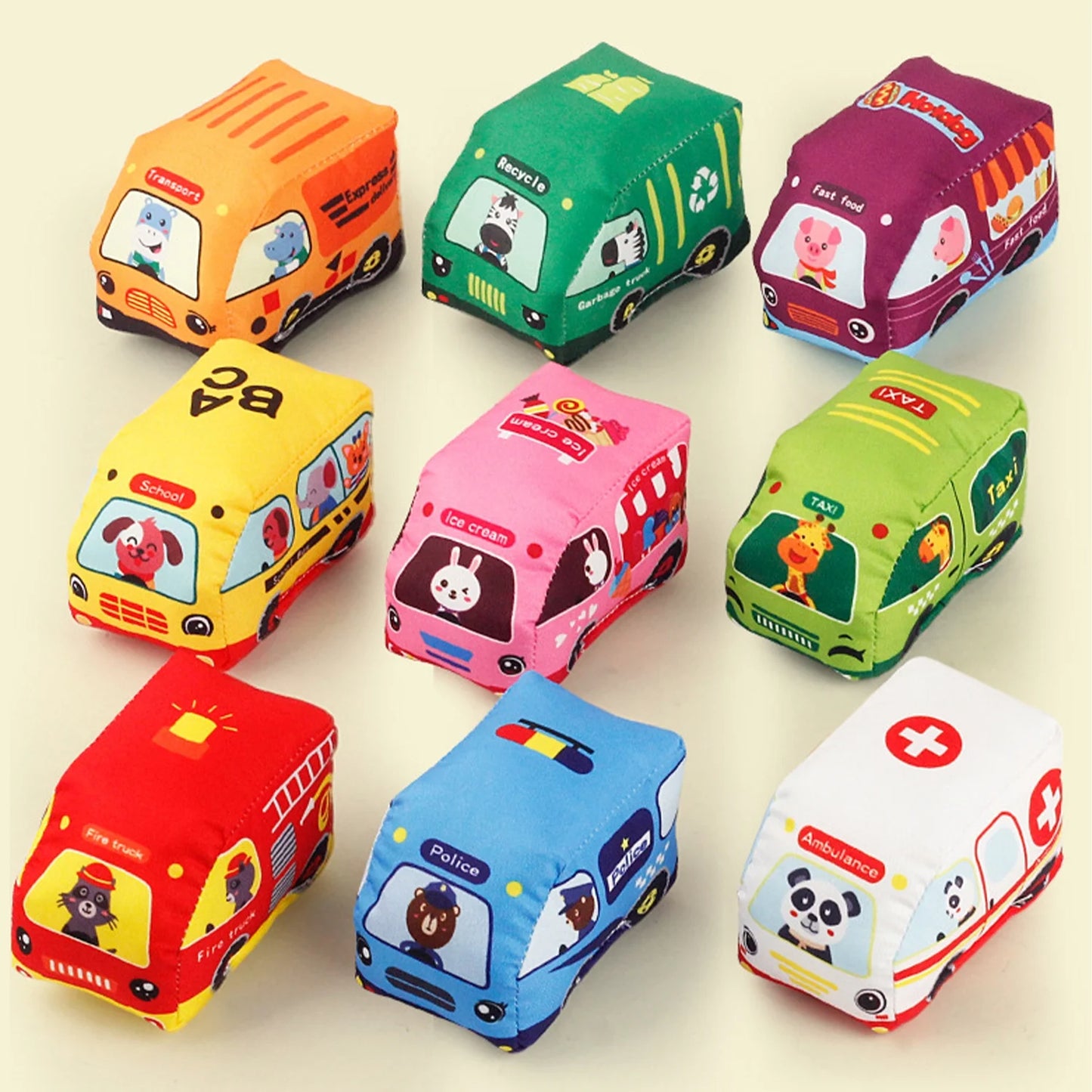 Car Toys for 1 Year Old Boy, 9 Pcs Soft Toy Cars with Playmat for Baby Boys Girls, Infant Baby Toys 12-18 Months, 1st Birthday Gifts for Toddler Toys Age 1-2