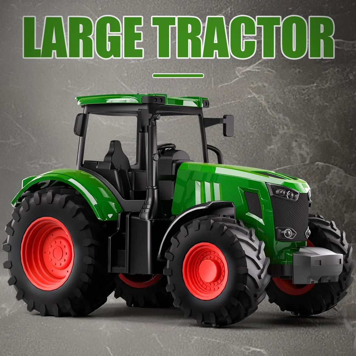 Tractor Toy, Realistic Farm Vehicle Toy Push and Go Truck Car Tractor Toy Gift for Kids 3+ Boys Ages 3 and up Years Old