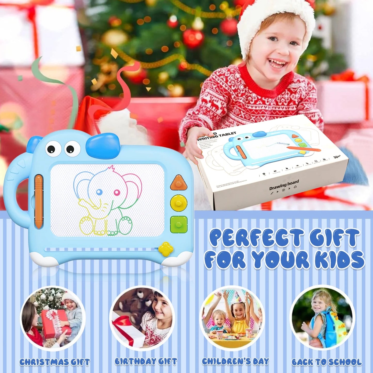Sytle-Carry Toys for 1 Year Old, Learning Toys for 1 2 3 Year Old Girls Boys, Early Education Drawing Board, Toddler Toys 1-3 for Girls