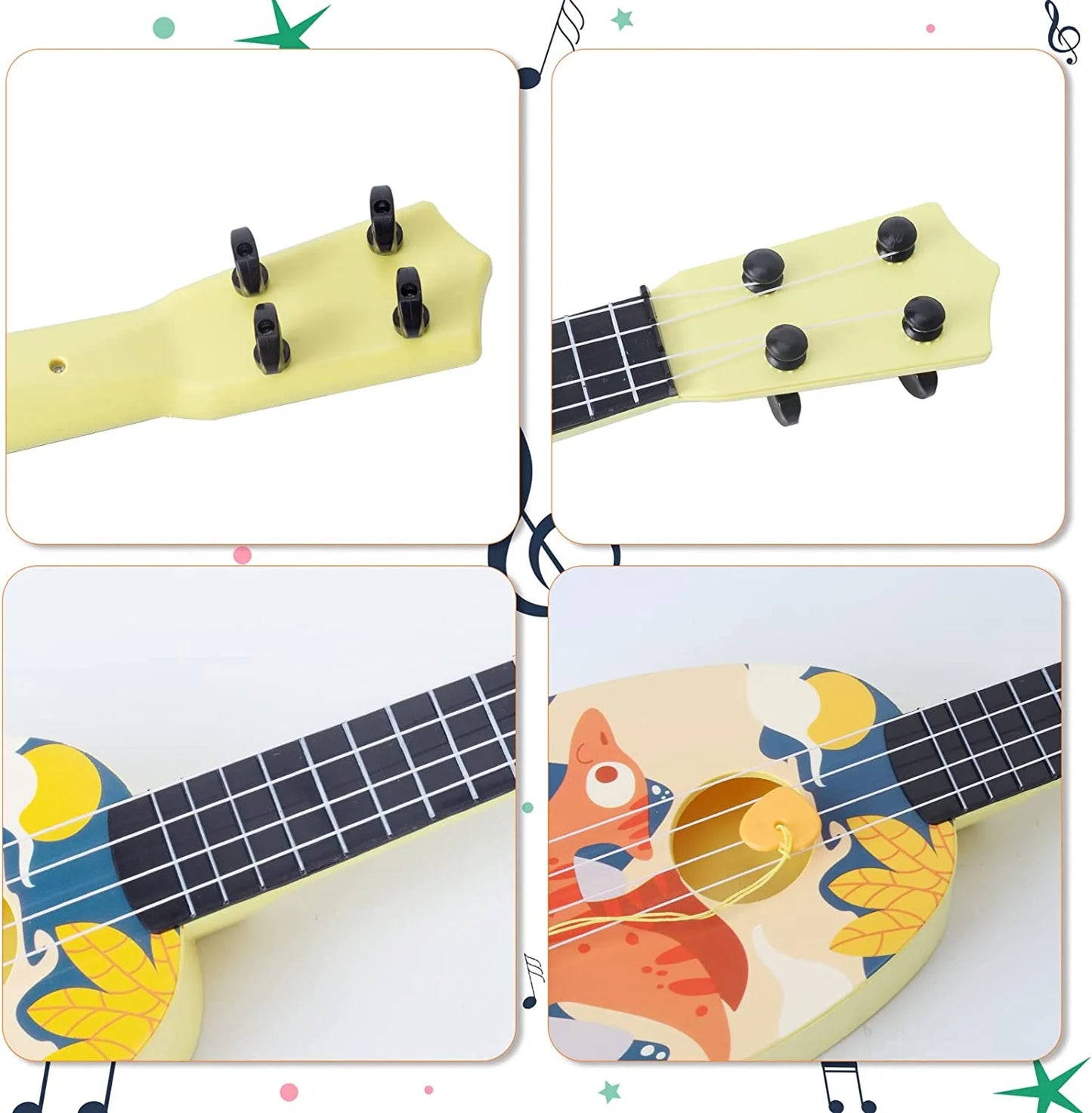 Musical Instruments Toys for Girls 3 6 Years, 17in Kids Toy Cute Dinosaur Guitar Learning Educational Toys for Toddler Kid Girls Children Age 4 5 6 7 8 9 10 Year Old