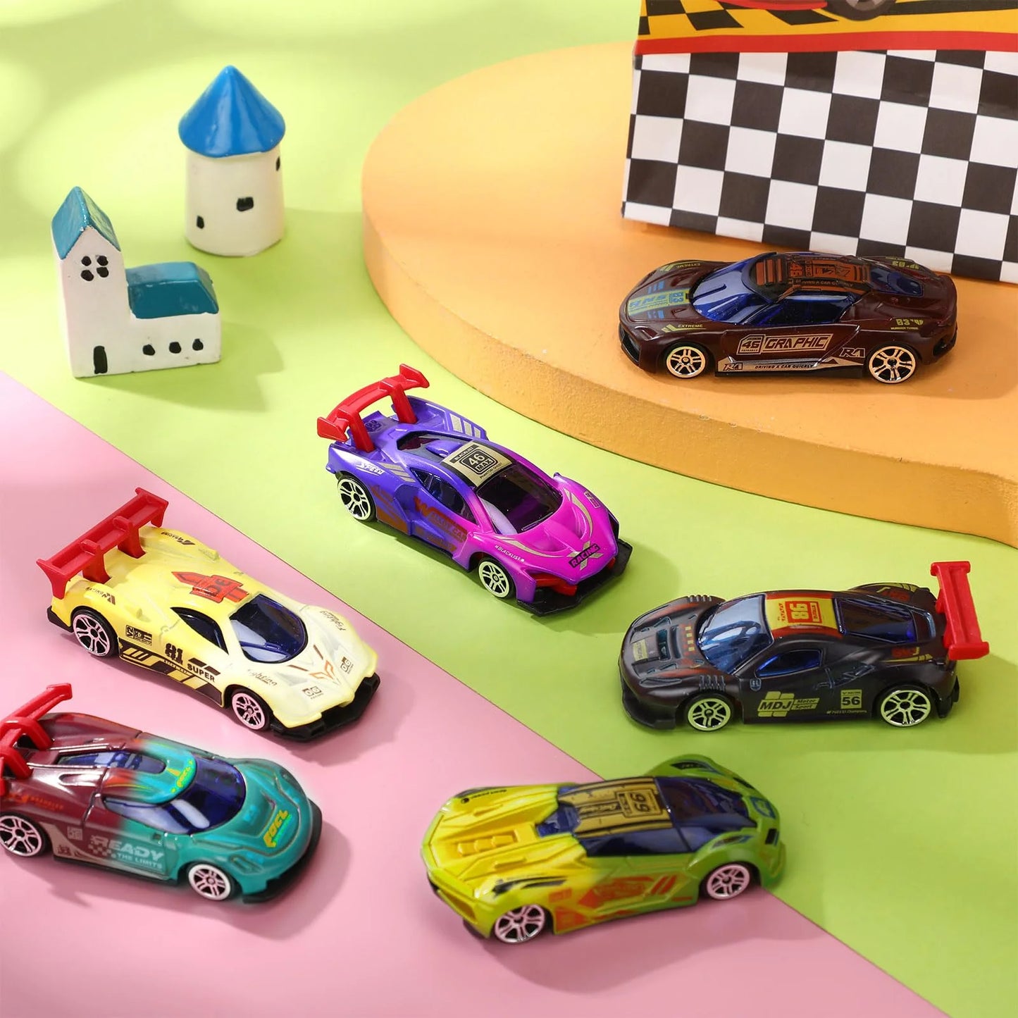 6 Pcs Color Change Cars Toy Vehicles in Water Color Changing Bath Toys Car Goodie Bags Fillers Funny Gift for Kids Toddlers Themed Party Favors
