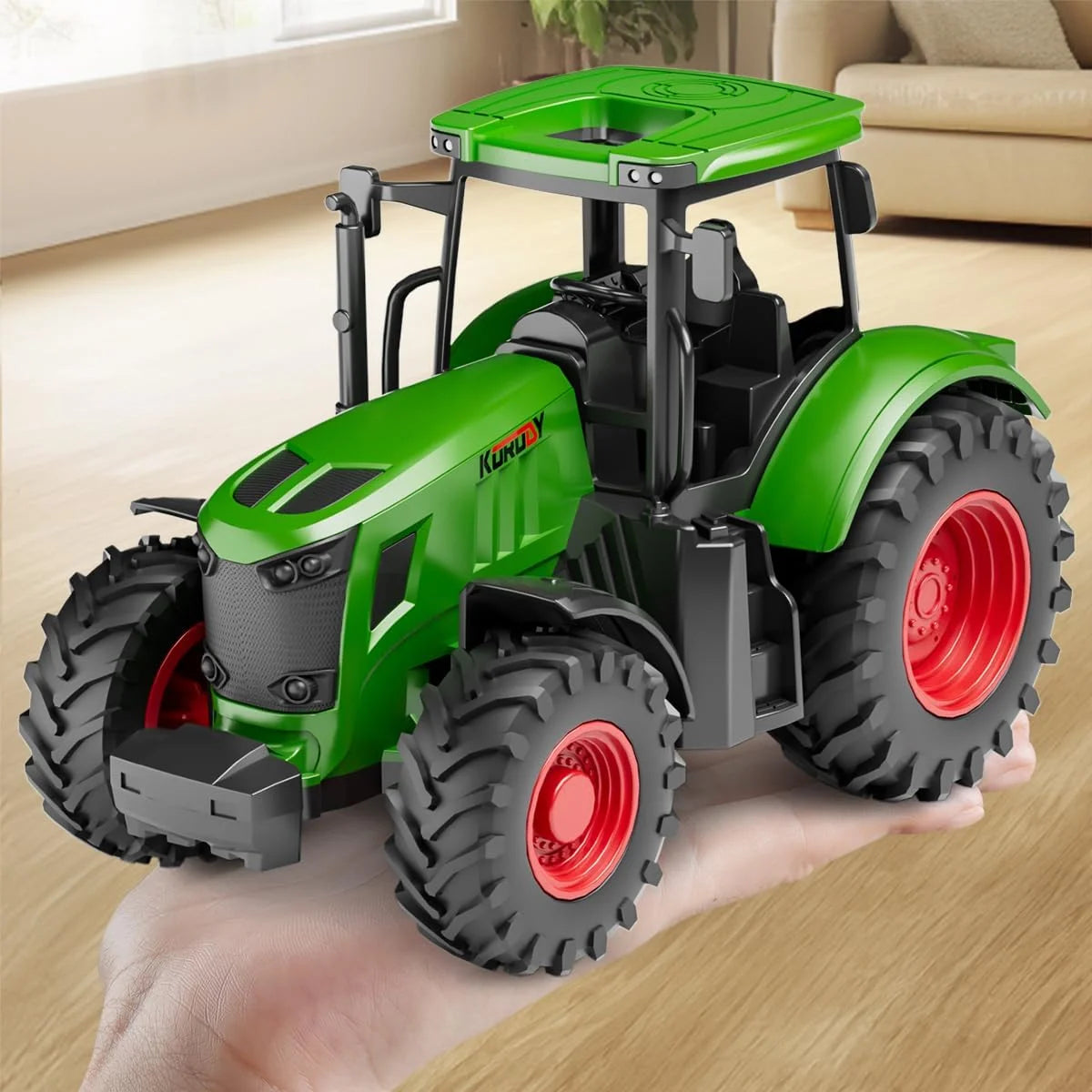 Tractor Toy, Realistic Farm Vehicle Toy Push and Go Truck Car Tractor Toy Gift for Kids 3+ Boys Ages 3 and up Years Old