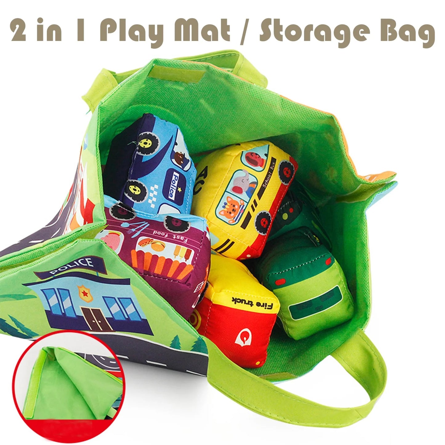 Car Toys for 1 Year Old Boy, 9 Pcs Soft Toy Cars with Playmat for Baby Boys Girls, Infant Baby Toys 12-18 Months, 1st Birthday Gifts for Toddler Toys Age 1-2