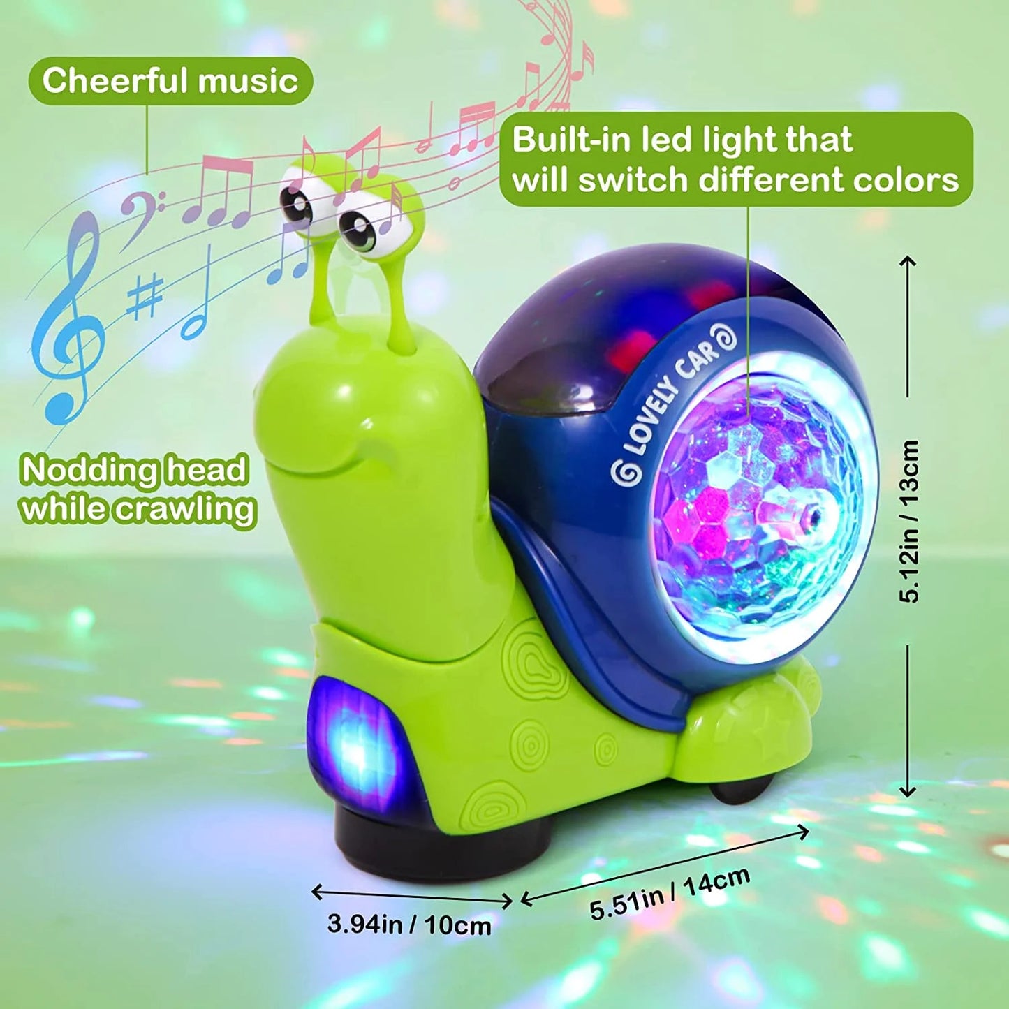 Baby Toys 6-12 Months,Musical Crab Crawling Toys, Light & Sound, Kids Educational Learning Toys, Baby Toys for 12-24 Months