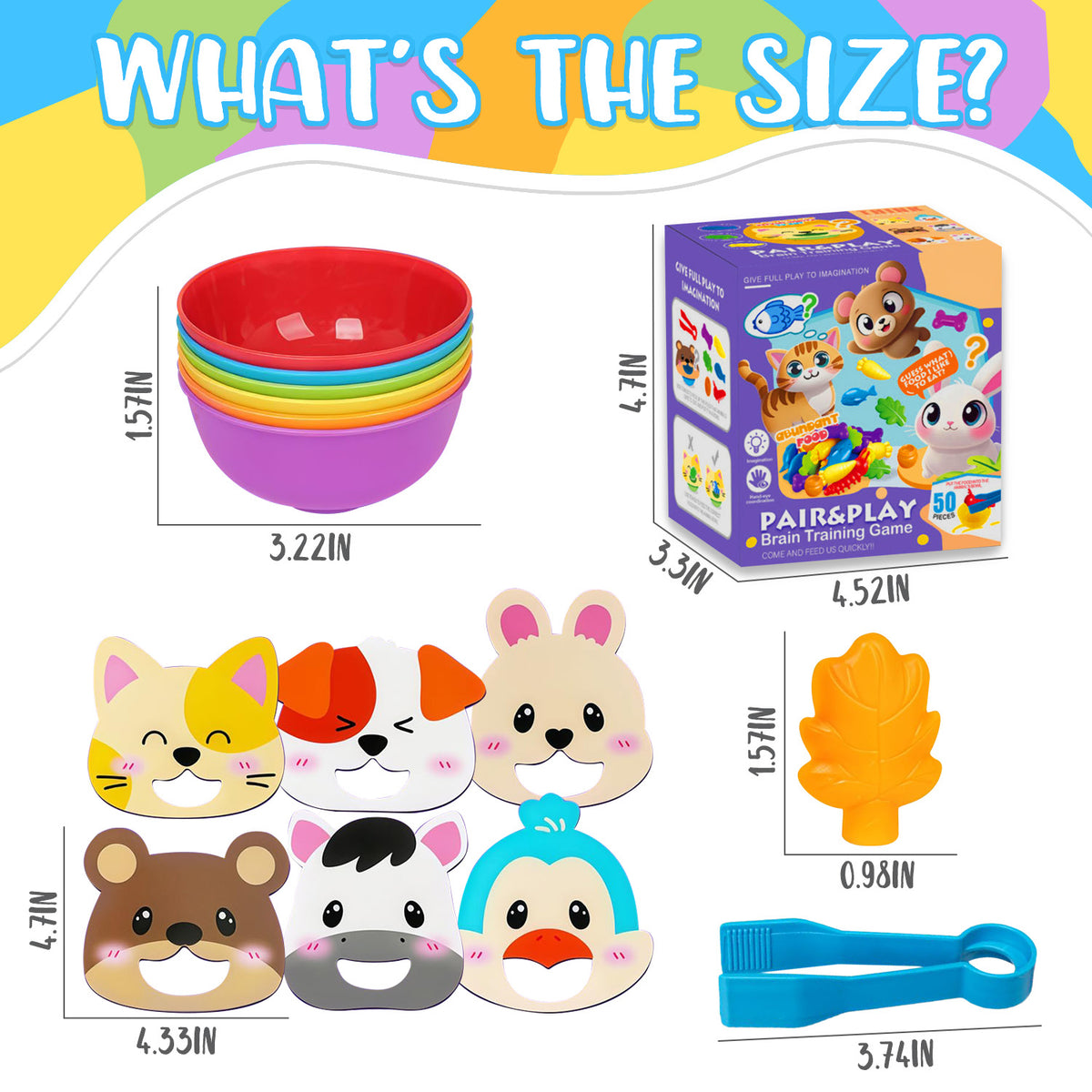 Counting Animals Montessori Toys for 3 4 5 6 Years Old Boys Girls, Toddlers Preschool Learning Toys, Counting, Matching & Sorting Educational Toy