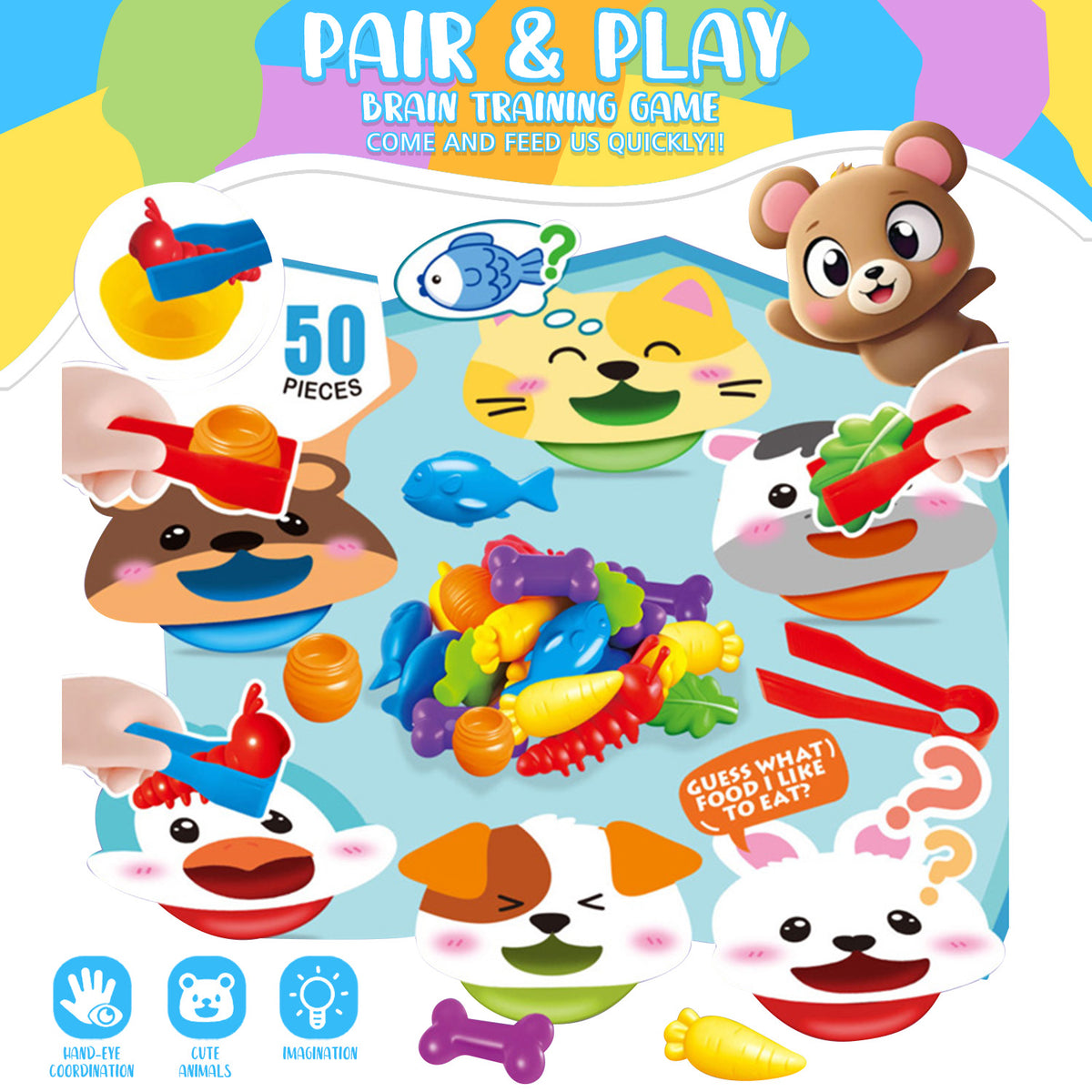 Counting Animals Montessori Toys for 3 4 5 6 Years Old Boys Girls, Toddlers Preschool Learning Toys, Counting, Matching & Sorting Educational Toy