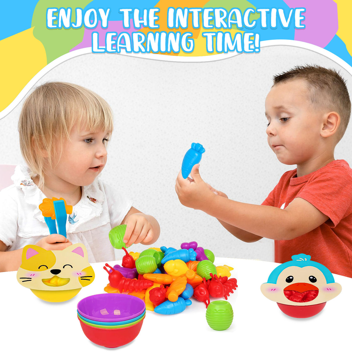 Counting Animals Montessori Toys for 3 4 5 6 Years Old Boys Girls, Toddlers Preschool Learning Toys, Counting, Matching & Sorting Educational Toy