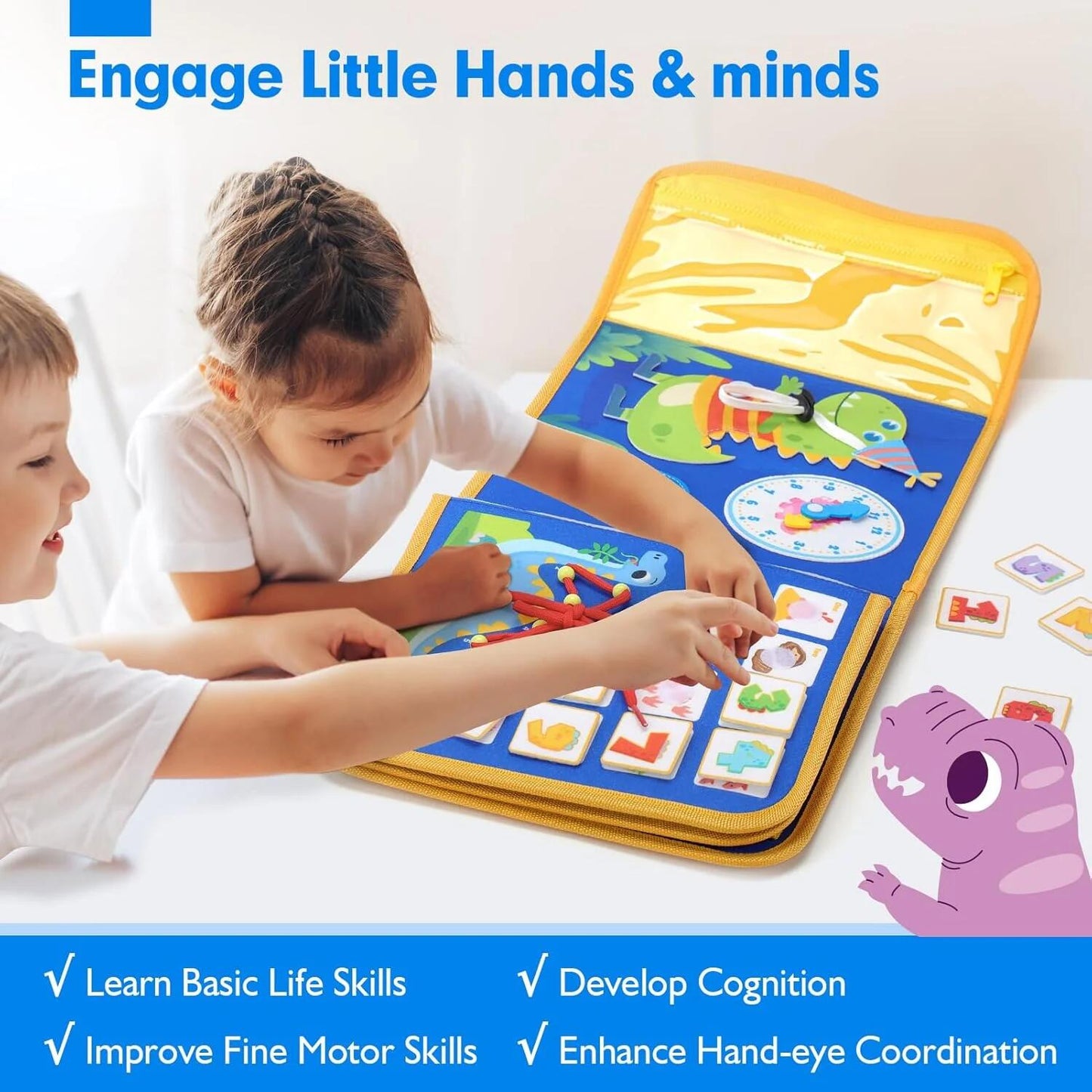 Montessori Busy Toys for 1 Year Old, Learning Toy for Toddlers 1-3, Busy Board Educational Toys for 1 2 3 Year Old Boys Girls