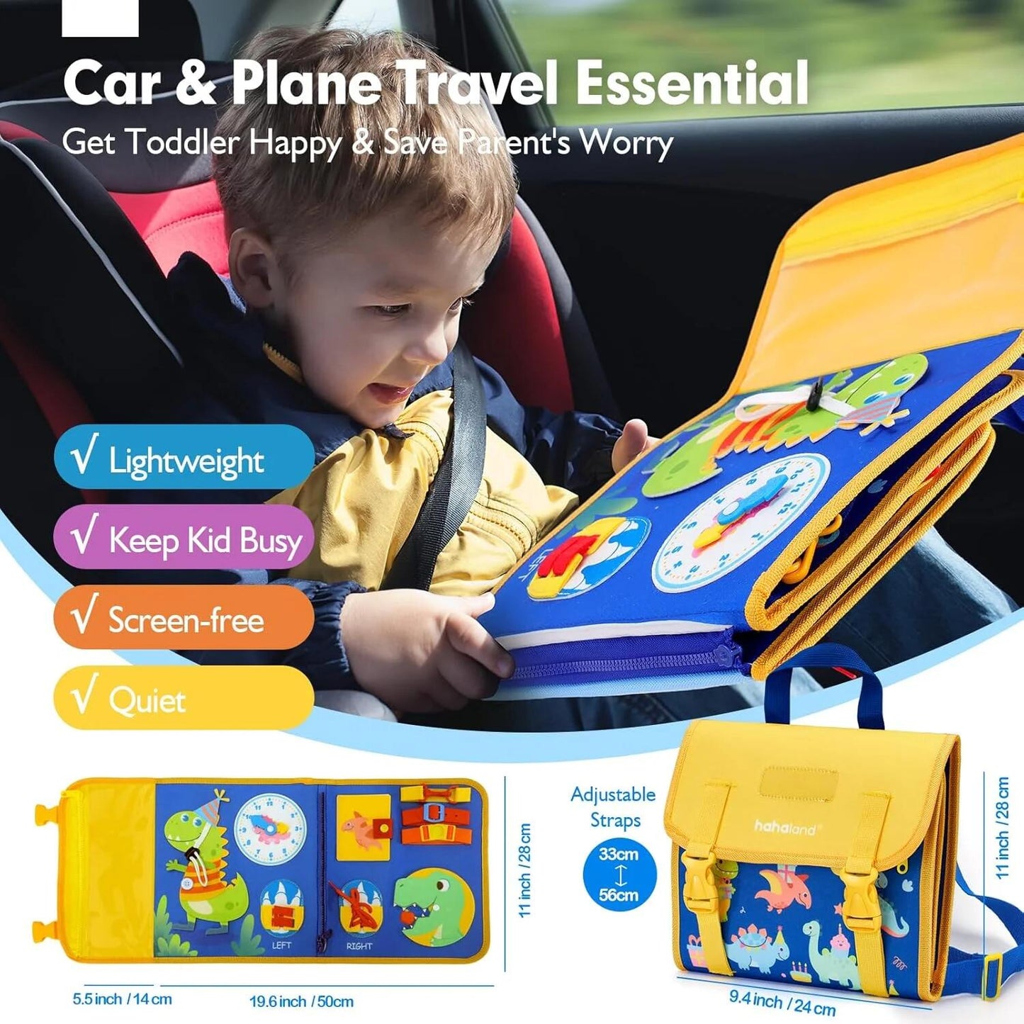Montessori Busy Toys for 1 Year Old, Learning Toy for Toddlers 1-3, Busy Board Educational Toys for 1 2 3 Year Old Boys Girls