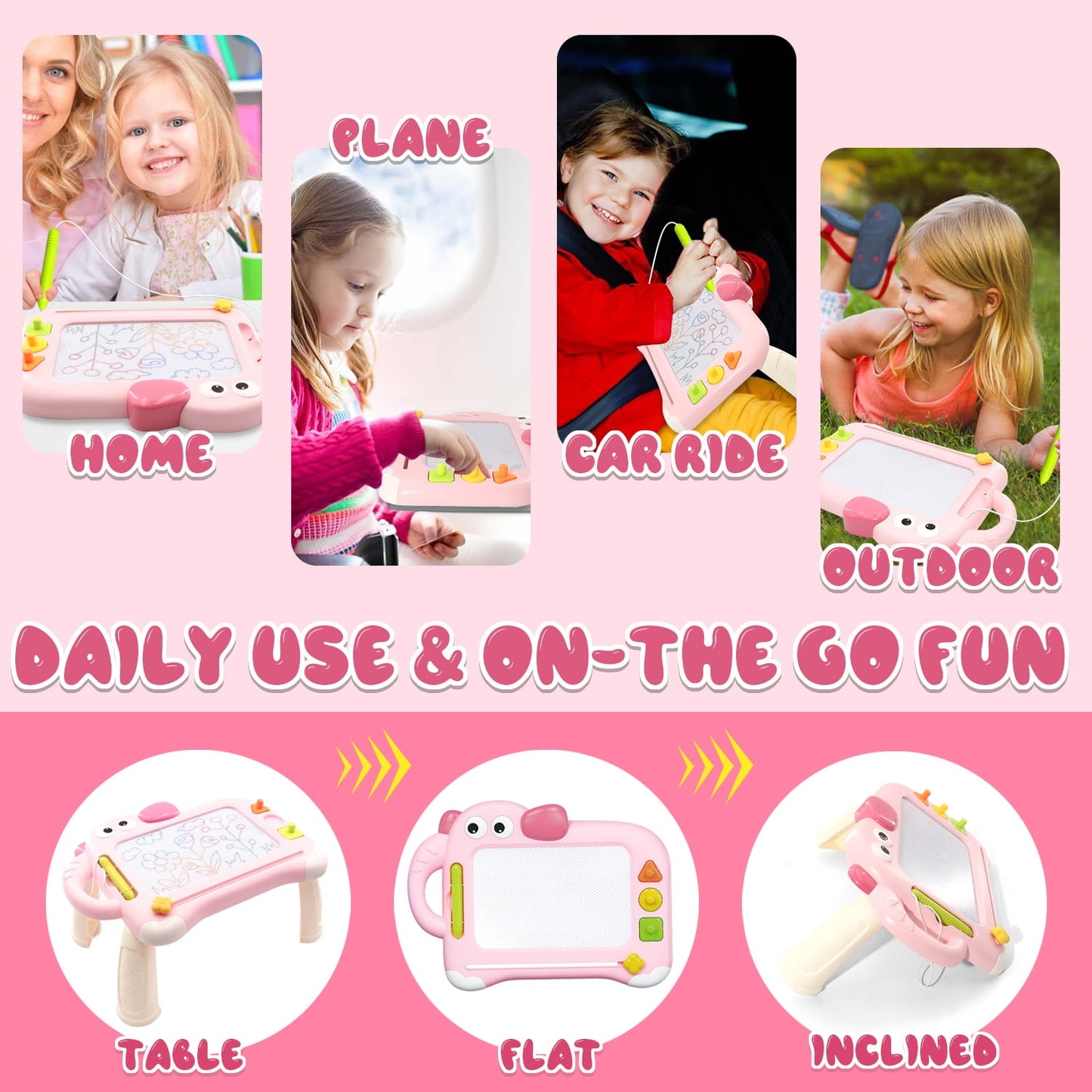Toys for 1 Year Old, Learning Toys for 1 2 3 Year Old Girls, Early Education Drawing Board, Toddler Toys 1-3 for Girls
