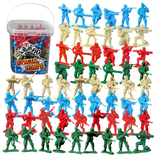 60 Pcs Army Men Toy, Toy Soldiers Action Figures for Boys, Military Toys for Boys 3-6 Years