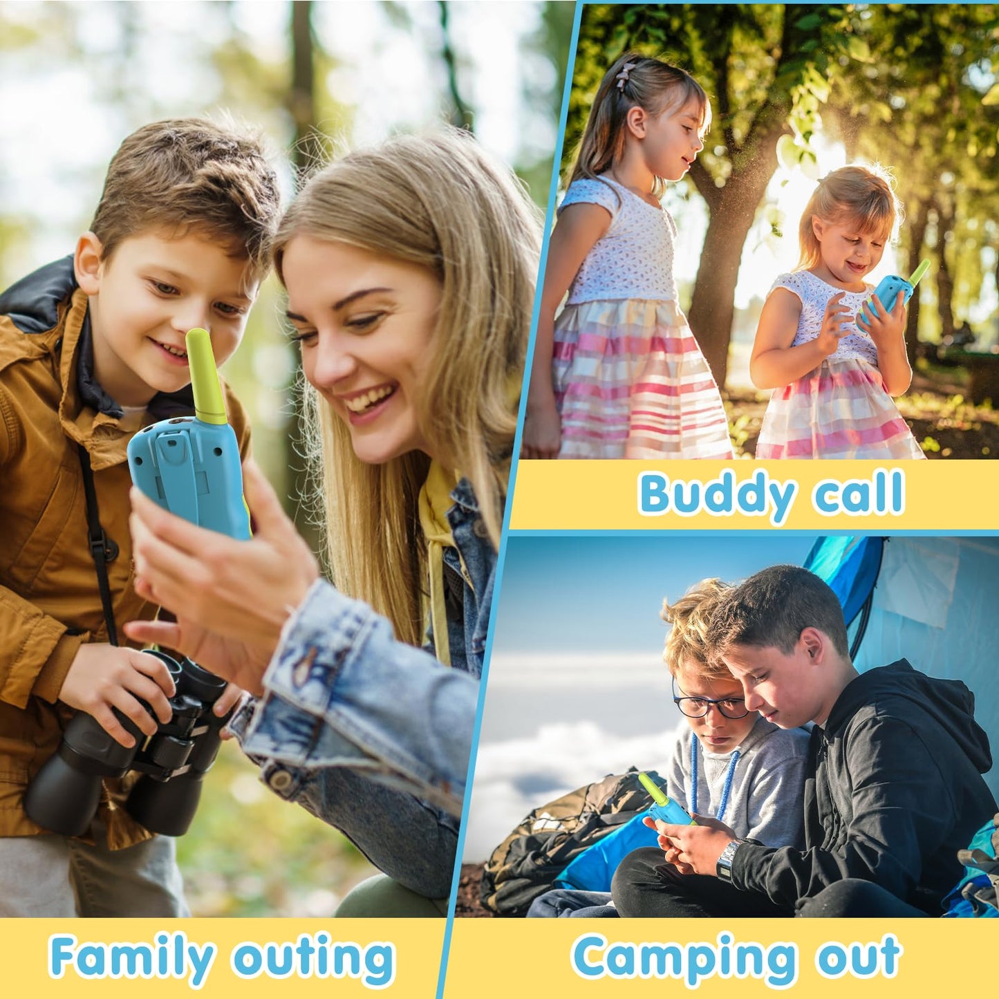 Toys for 3-12 Year Old Boys Girls, Easter Basket Stuffers, Walkie Talkies for Kids 22 Channels 2 Way Radio Toy with Backlit LCD Flashlight, 3 Miles Range for Outside, Camping, Hiking